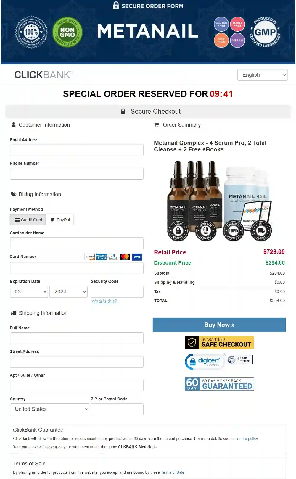 metanail complex buy page